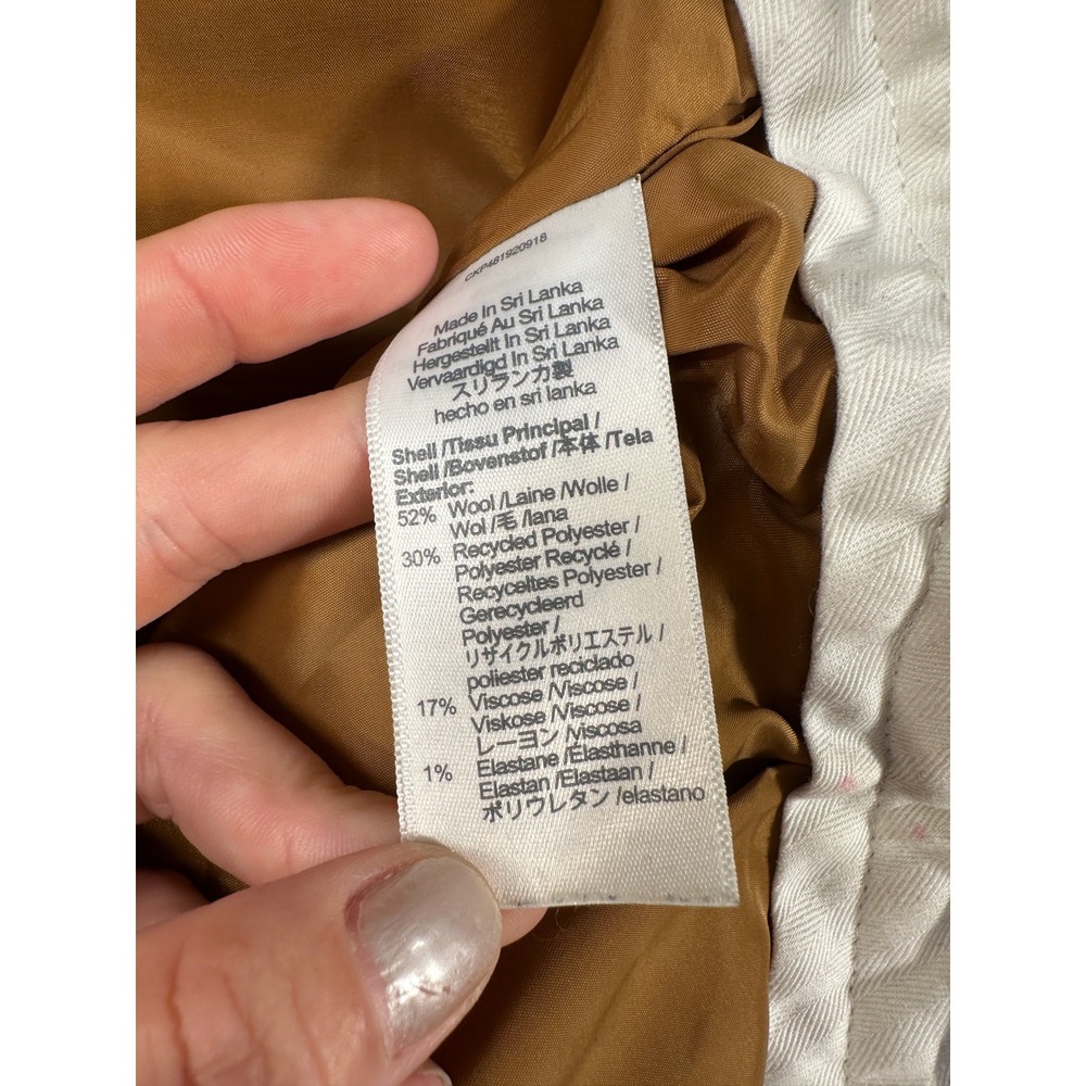 Madewell High-Rise Rosedale Straight Pant 14 Brown Pinstripe Italian Wool - Picture 7 of 11